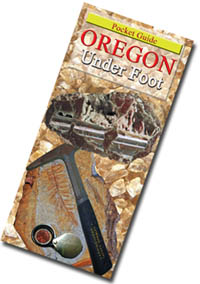 Agates of the Oregon Coast - Amazingly accurate! Just take your dry stones and lay them over the photos to identify them. Learn about the best known varieties, the stunning uncommon colors and varieties of agate to be found that would also include the enhydro (water agates), also a special section of agatized fossils, petrified wood, and fossils that may be found among the cobbles along the Pacific coastline. This color-illustrated guide gives tips on how to find beach agates from the border of California to Washington, read about the likely locales where these agates might be found.  Weight 2 ozs. $6.95